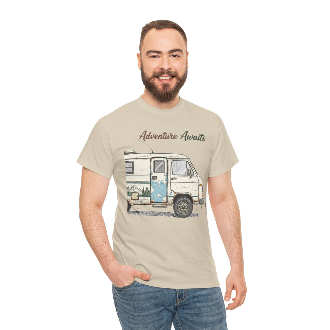 Retro Van Life Adventure T-Shirt - Classic Campervan Graphic Tee