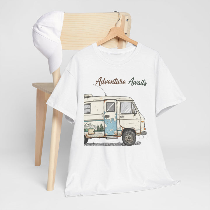 Retro Van Life Adventure T-Shirt - Classic Campervan Graphic Tee