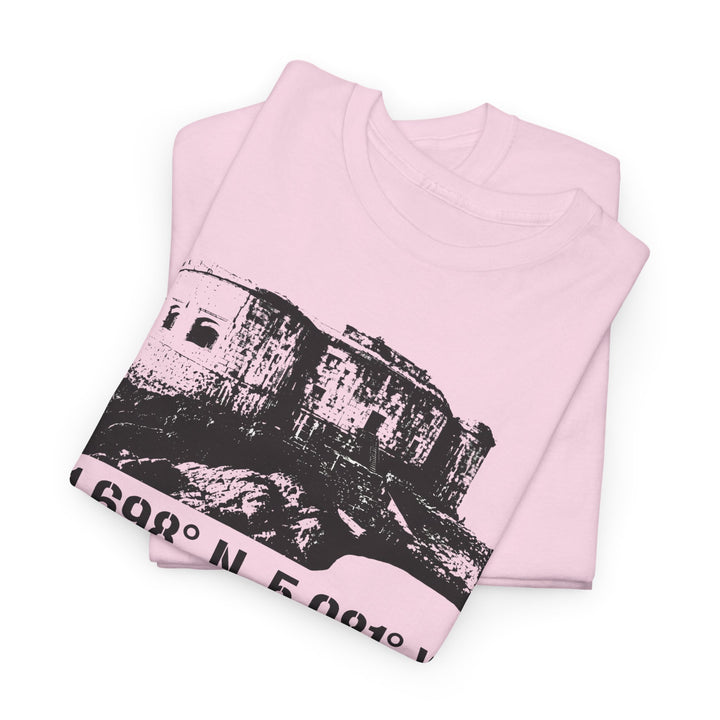 Stack Rock Fort T‑Shirt — Coastal Landmark Graphic Tee
