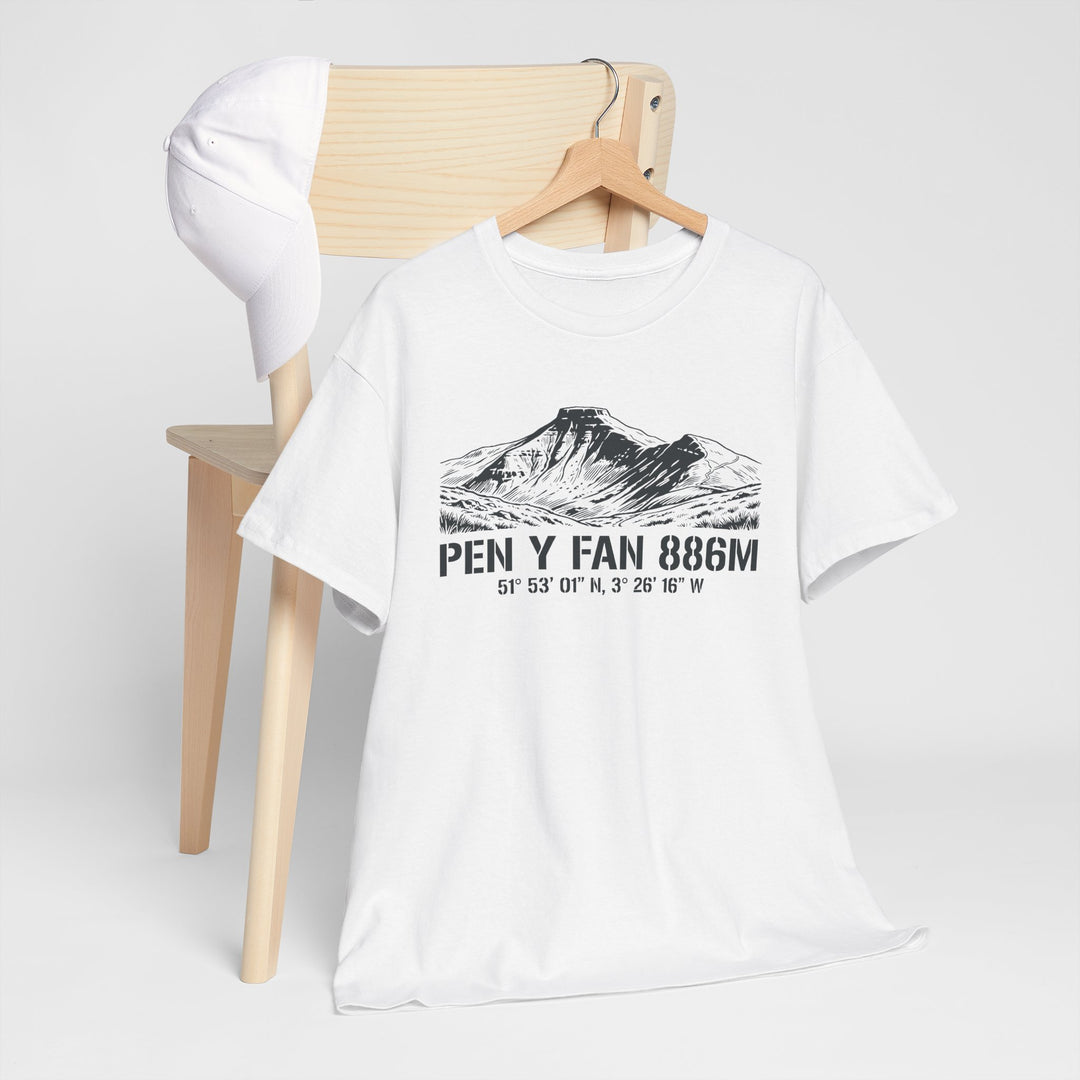 Pen y Fan 886m Graphic Tee | Vintage Elevation &amp; Coordinates