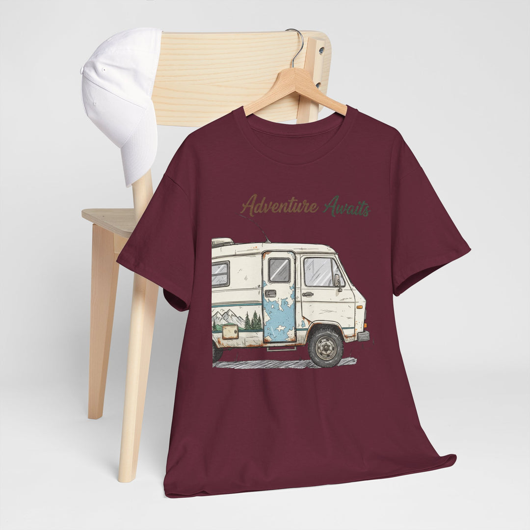 Retro Van Life Adventure T-Shirt - Classic Campervan Graphic Tee