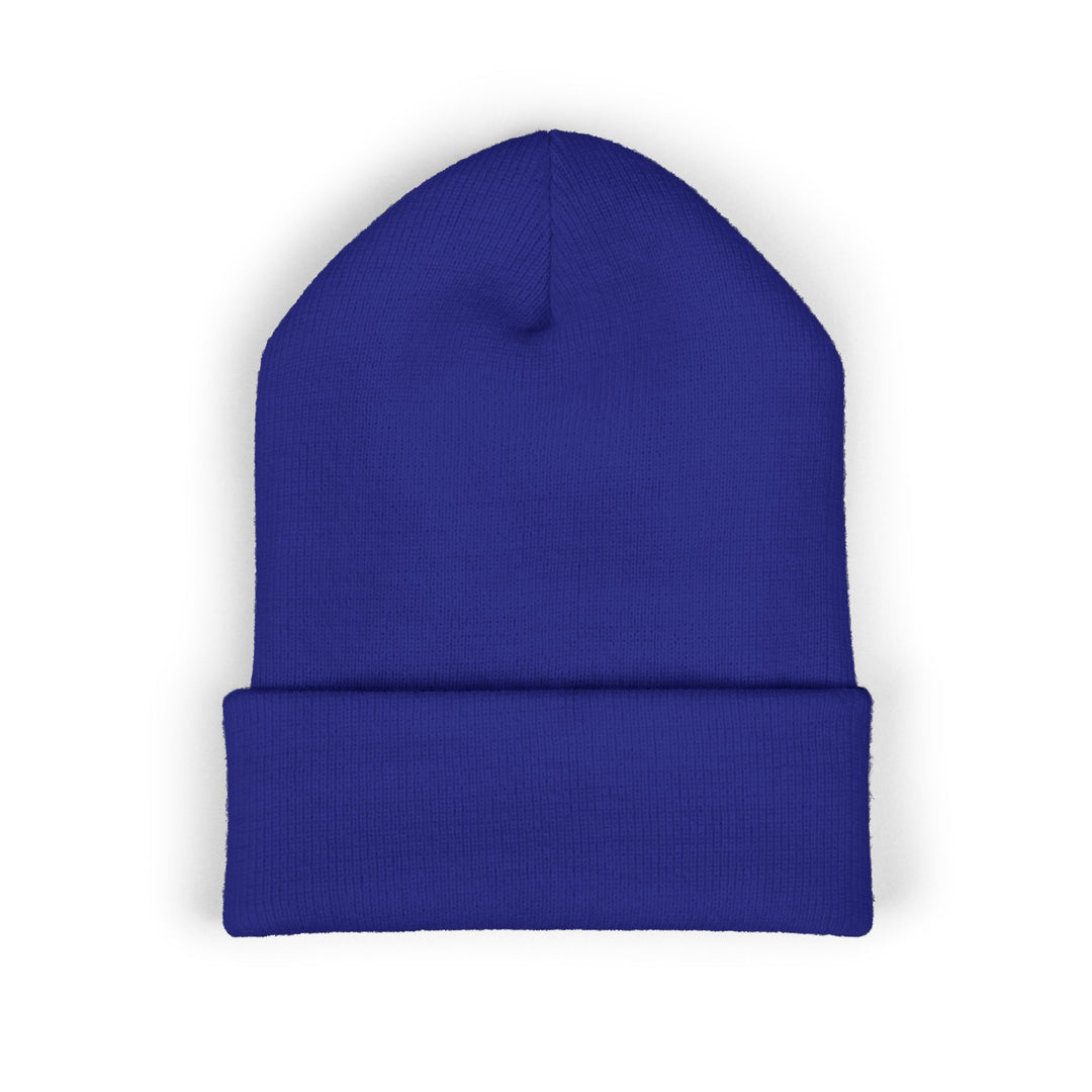 Embroidered "GALLUS" Classic Cuffed Beanie — Red Knit Winter Hat