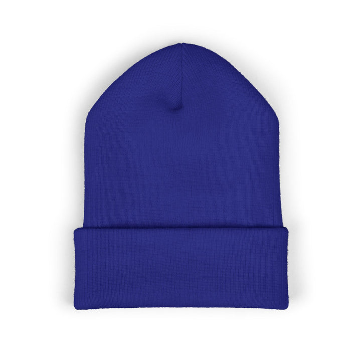 Embroidered "GALLUS" Classic Cuffed Beanie — Red Knit Winter Hat