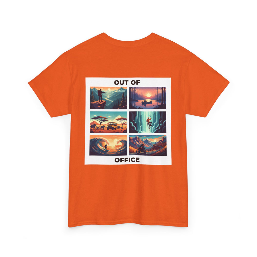 Out of Office Vacation Scenes Tee — Wanderlust Travel Graphic T-Shirt
