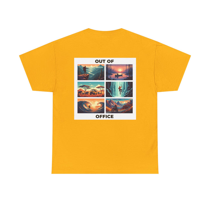 Out of Office Vacation Scenes Tee — Wanderlust Travel Graphic T-Shirt